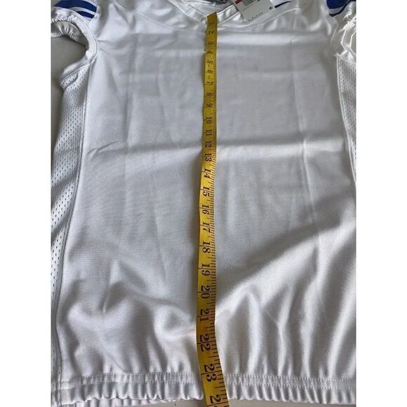 Nike Football Performance Jersey Mesh Vented White Royal CI3767-108 Men’s Sz L - Picture 7 of 13